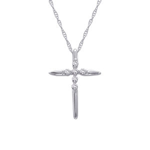 1/10 Carat Diamond Cross Pendant