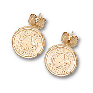 Gold Plated Boston Red Sox Post Earrings