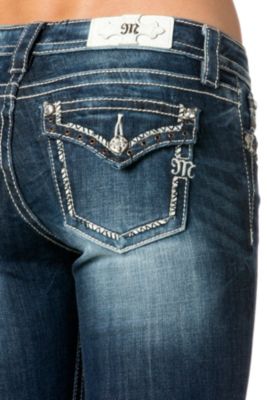 jeans with pocket flaps