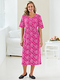 Floral print knit dress