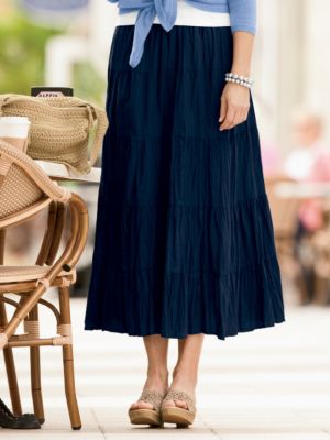 Tiered Crinkle Skirt