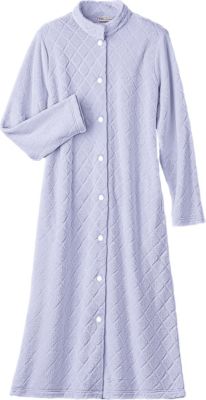 Embossed Plush Button Front Robe