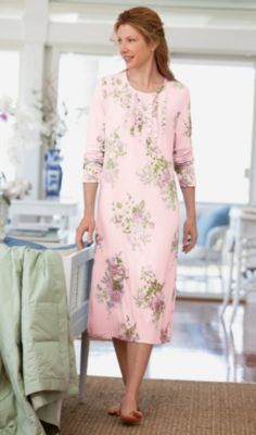 Ruffle-Trim Night Gown