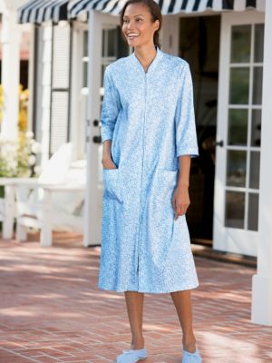 Cottage Floral Print Knit Robe