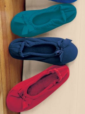 Velour Ballerina Slippers