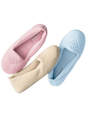 Embroidered Velour Slipper
