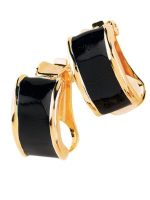 Half-Hoop Enamel Earrings