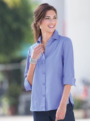 Foxcroft Three-Quarter Sleeve Shirt
