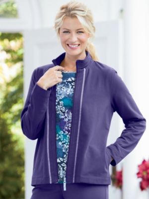 French Terry Zip Front Jacket