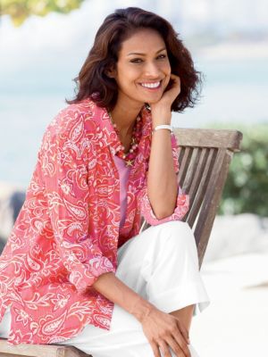 Paisley Crinkle Big Shirt