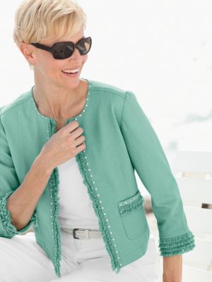 Embellished Denim Jacket by Ruby Rd.