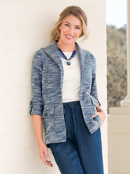 relaxed tweed jacket