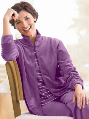 Velour Zip- Front Jacket