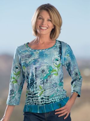 An Array of Prints Knit-Tops