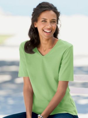 Short-Sleeve V-Neck Tee