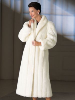 Vicki Wayne® Faux Mink Long Coat