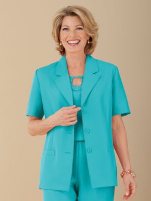 Alfred Dunner Short-Sleeved Jacket