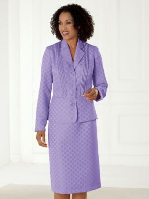 Chic Pin-Tucked Suit