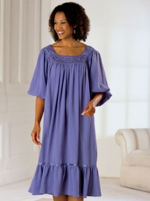 Vicki Wayne® Crinkled-Cotton Dress