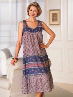 La Cera Border-Print Sundress