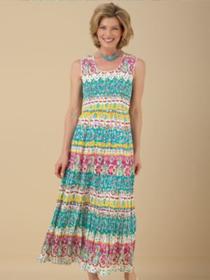 Colorful Printed Knit Sundress