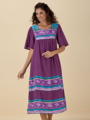 Crinkle-Cotton Housedress