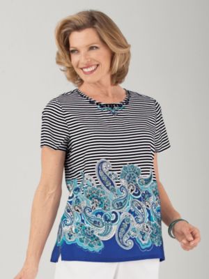 French Rivera Print Top by Alfred Dunner