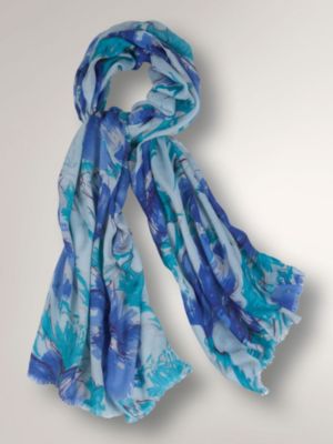 Vivid Floral-Print Scarf