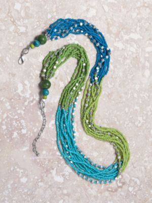 Multi Color Strand Beaded Necklace