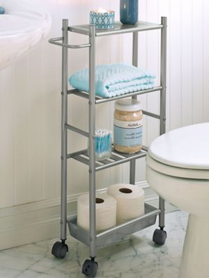 Slim Metal Rolling Cart - Bathroom storage | Solutions