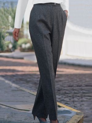 Fully Lined Wool Flannel Pants by Mark Reed®