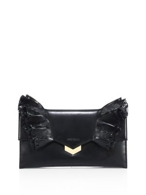 Jimmy Choo - Isabella Ruffled Leather Flap Clutch