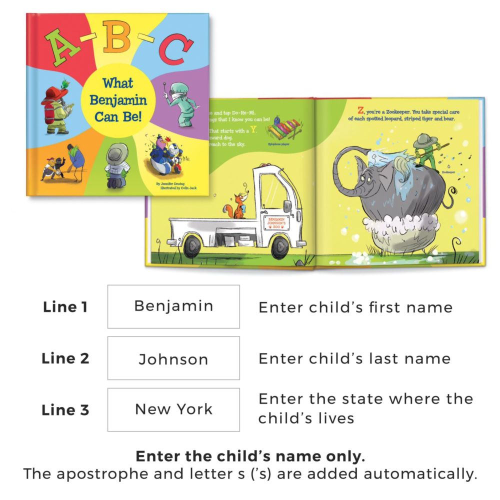 Personalized &quot;ABC What I Can Be&quot; Personalized Children's Book