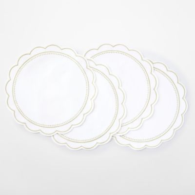 Embroidered Round Placemats, Set of 4