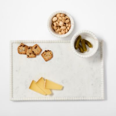 Beaded Marble Appetizer Serving Platter