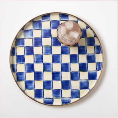 MacKenzie-Childs Royal Check Round Tray