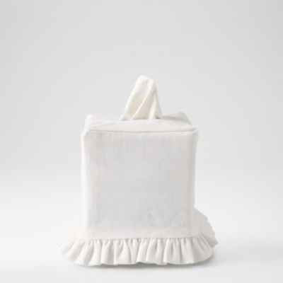 Ruffle Linen Tissue Box Cover