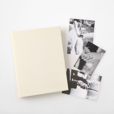 Leather Photo Album- Sarah & Steven, Times New Roman, Silver Foil