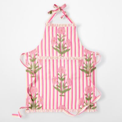 Block Print Ruffle Apron