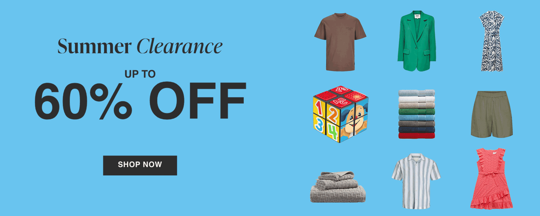Save even more with UP TO 60% OFF Summer Clearance.