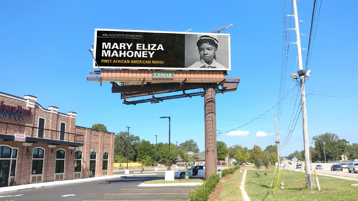 Lamar Advertising digital billboards honoring prominent African Americans for Black History Month  