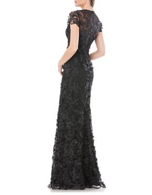 carmen marc valvo 3d floral mermaid gown