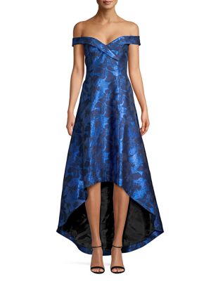 calvin klein off the shoulder high low dress