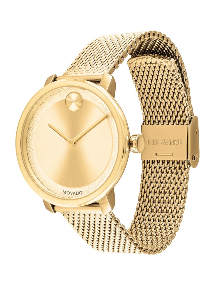 Movado Bold Ionic Goldplated Stainless Steel Bracelet Watch