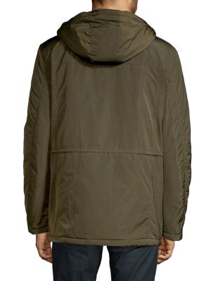 calvin klein jeans quilted military parka jacket