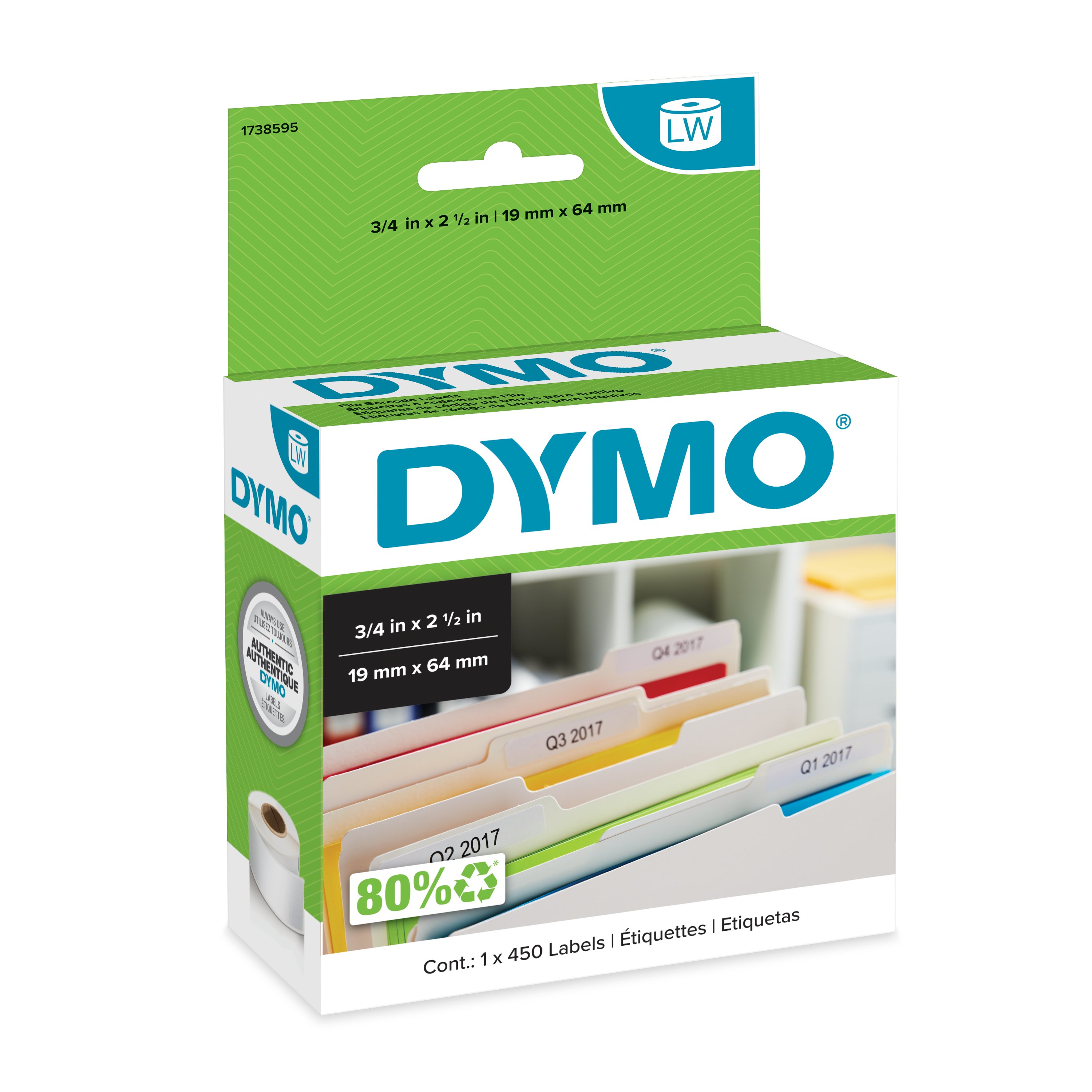  DYMO 30327 LabelWriter Self-Adhesive File Folder