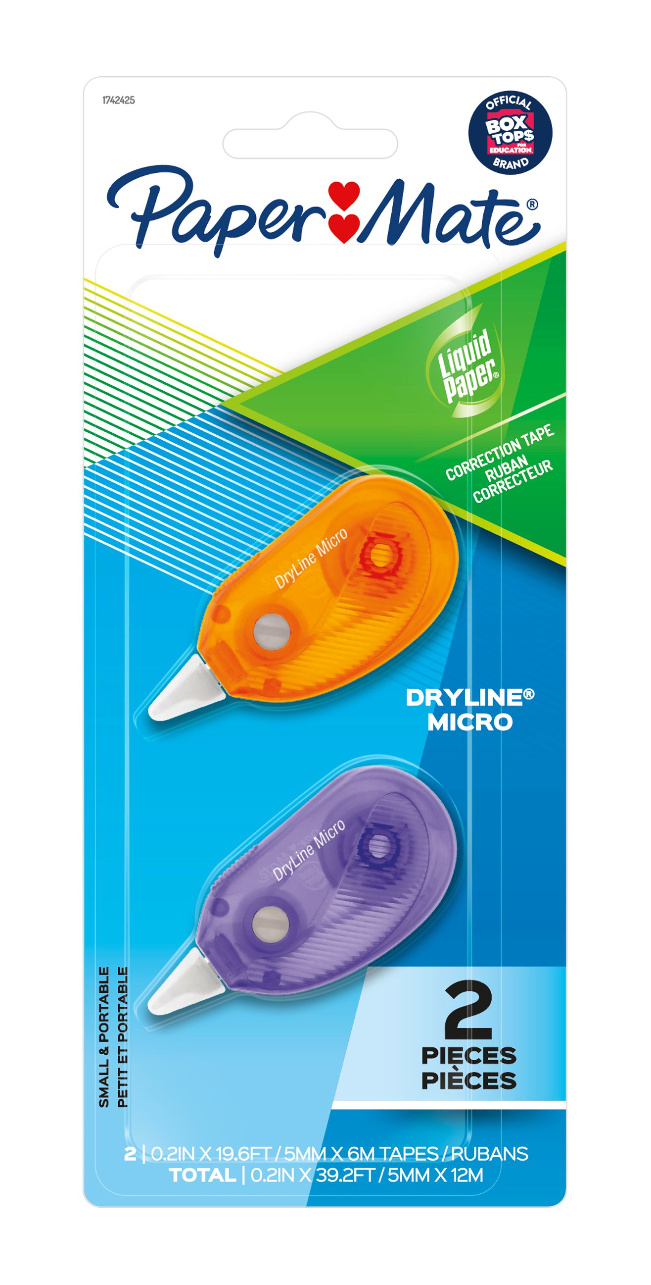 Paper Mate Liquid Paper Dryline Grip White Out Correction Tape