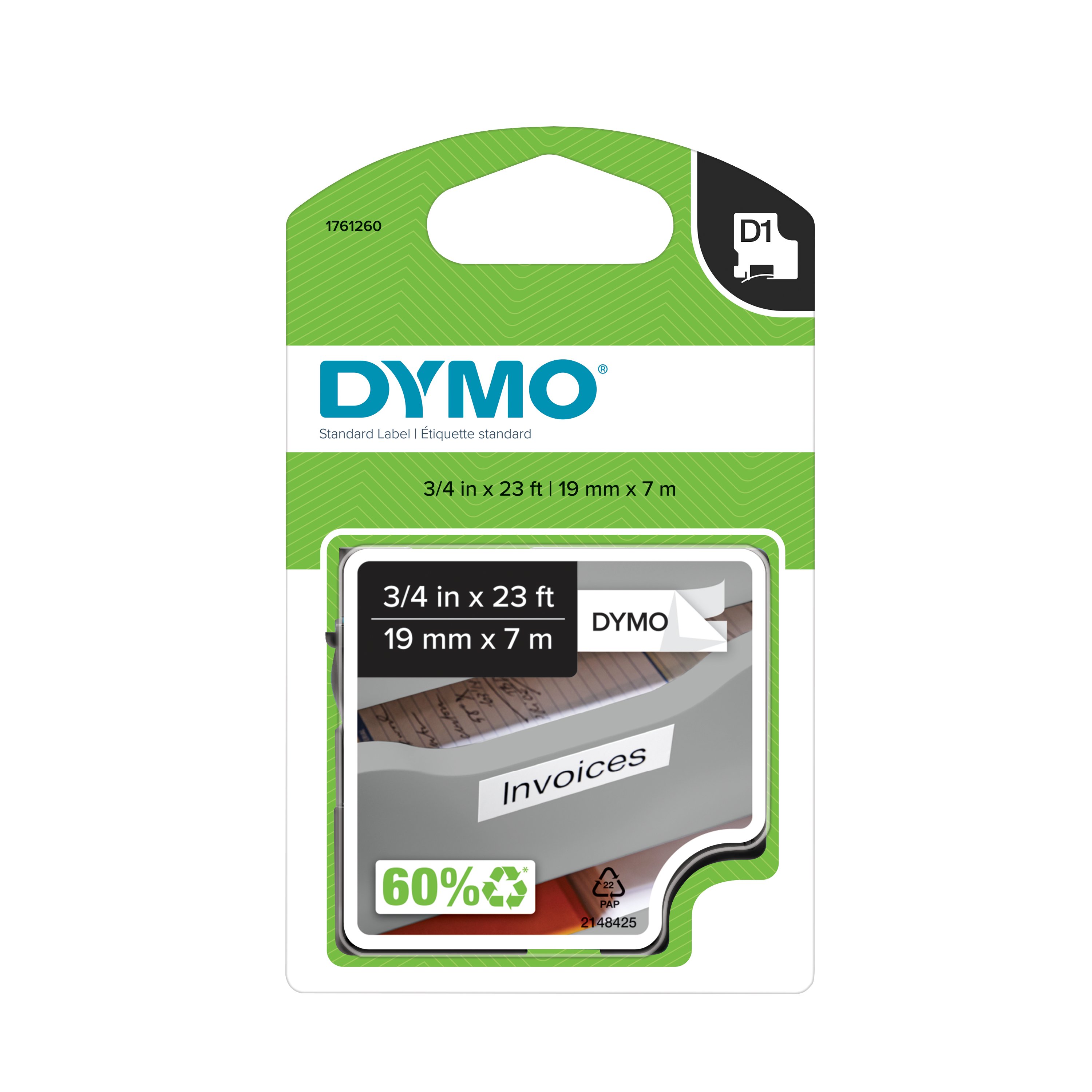 Cassette de ruban Dymo D1 - Largeur 12 mm