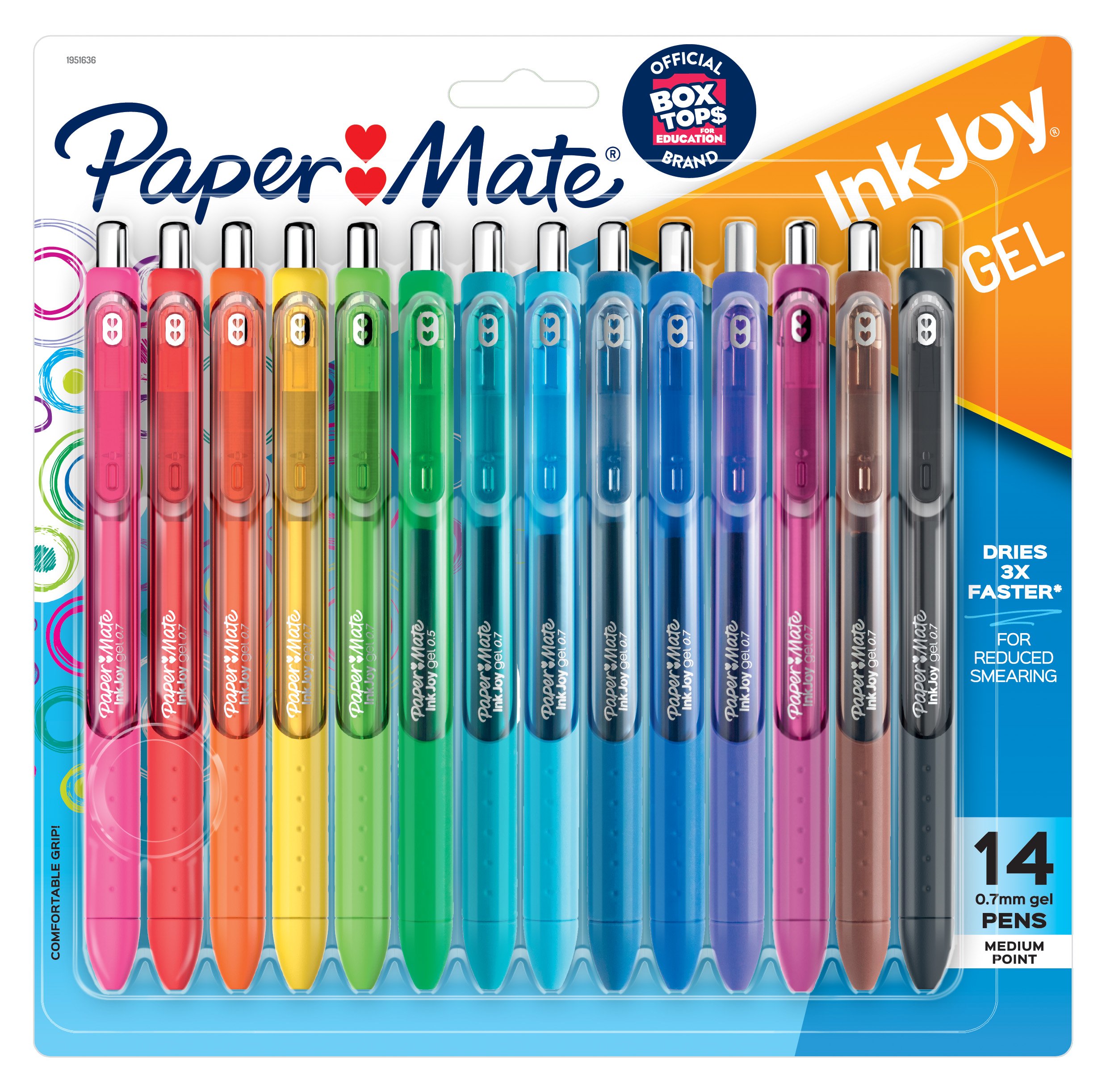 Paper Mate InkJoy Pens, Gel, Medium Point, 0.7 mm - 6 pens