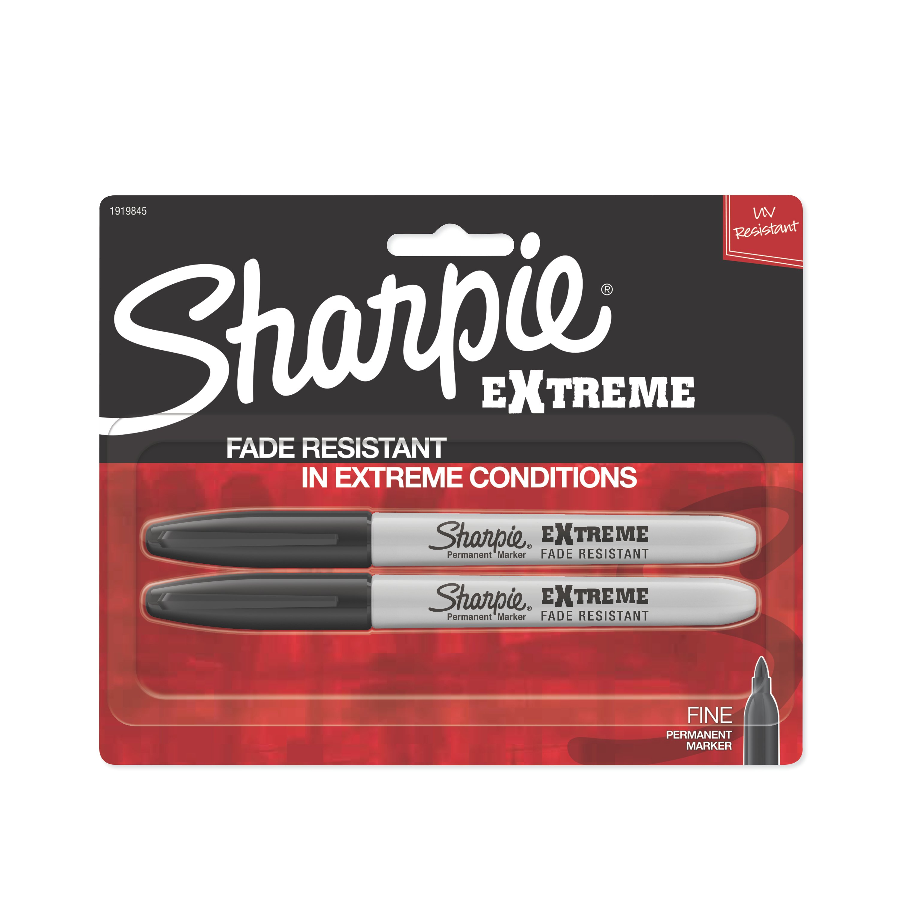 Sharpie Permanent Marker, Fine Point, Black - 5 markers